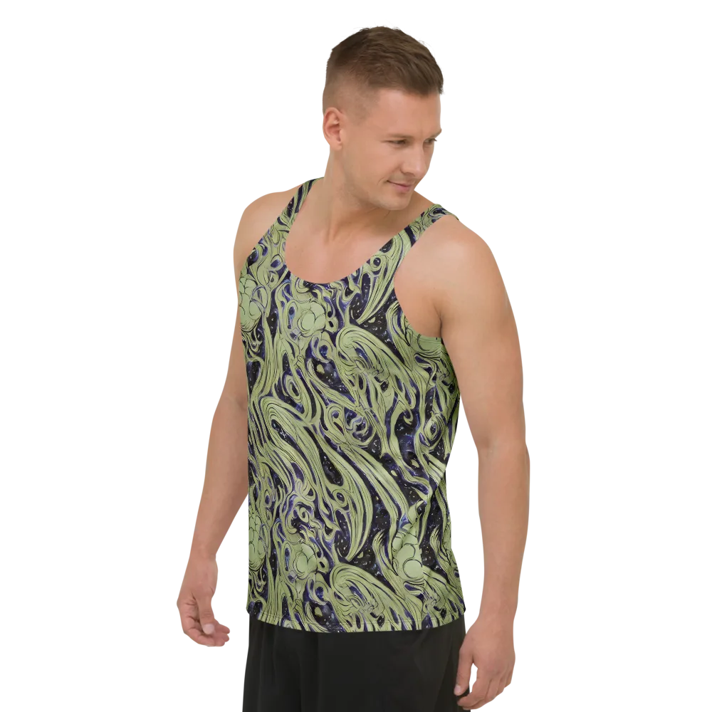 Indigo Swirl on Men's Tank Top — Left Front