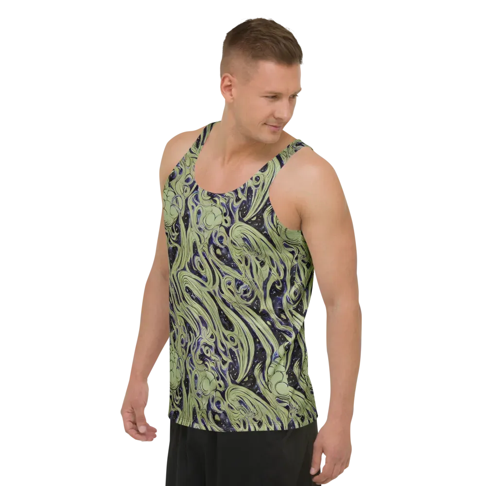 Indigo Swirl on Men's Tank Top — Left Front