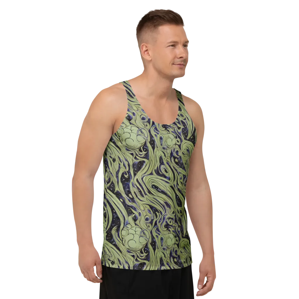 Indigo Swirl on Men's Tank Top — Right Front