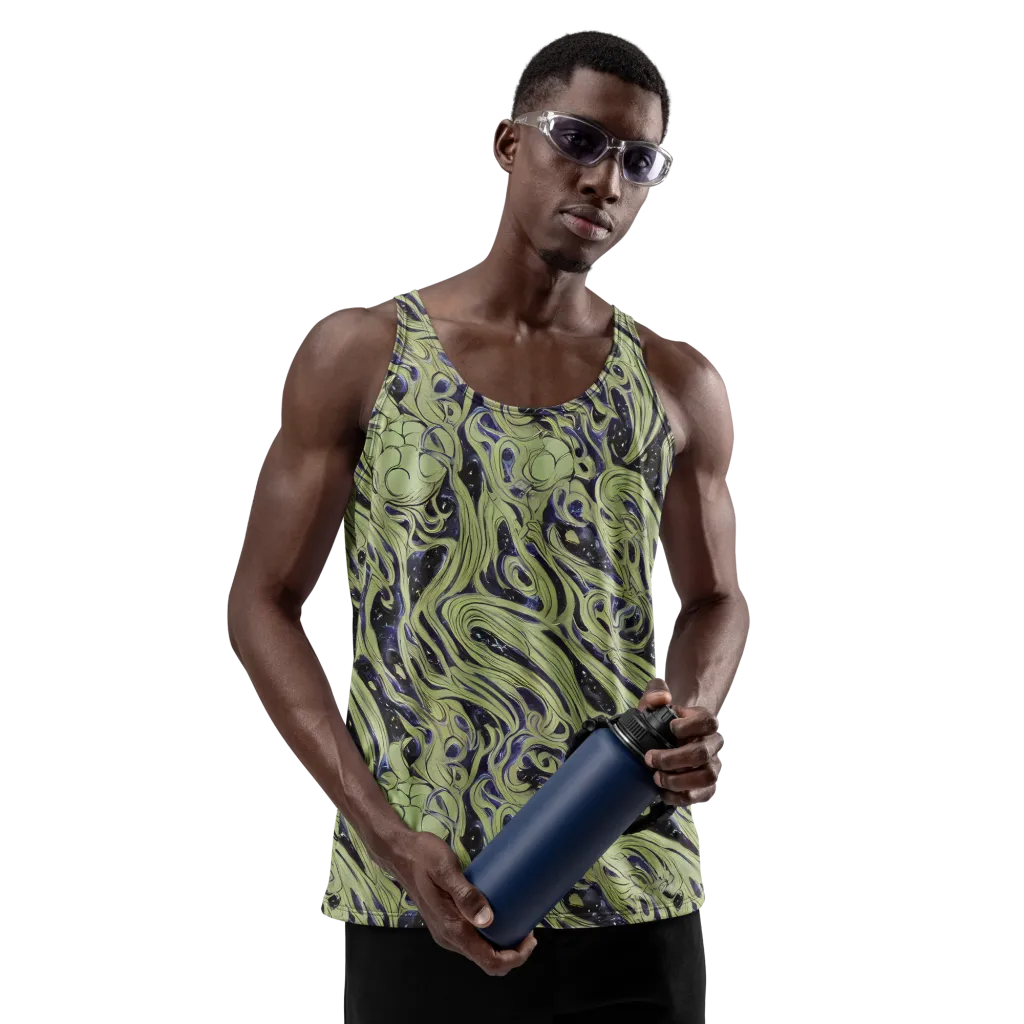 Indigo Swirl on Men's Tank Top — Front