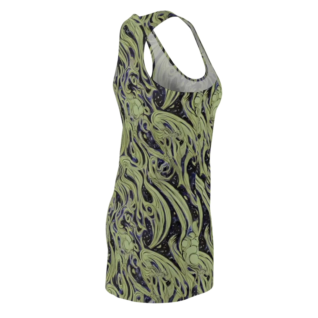 Indigo Swirl on Racerback Dress — Back Side
