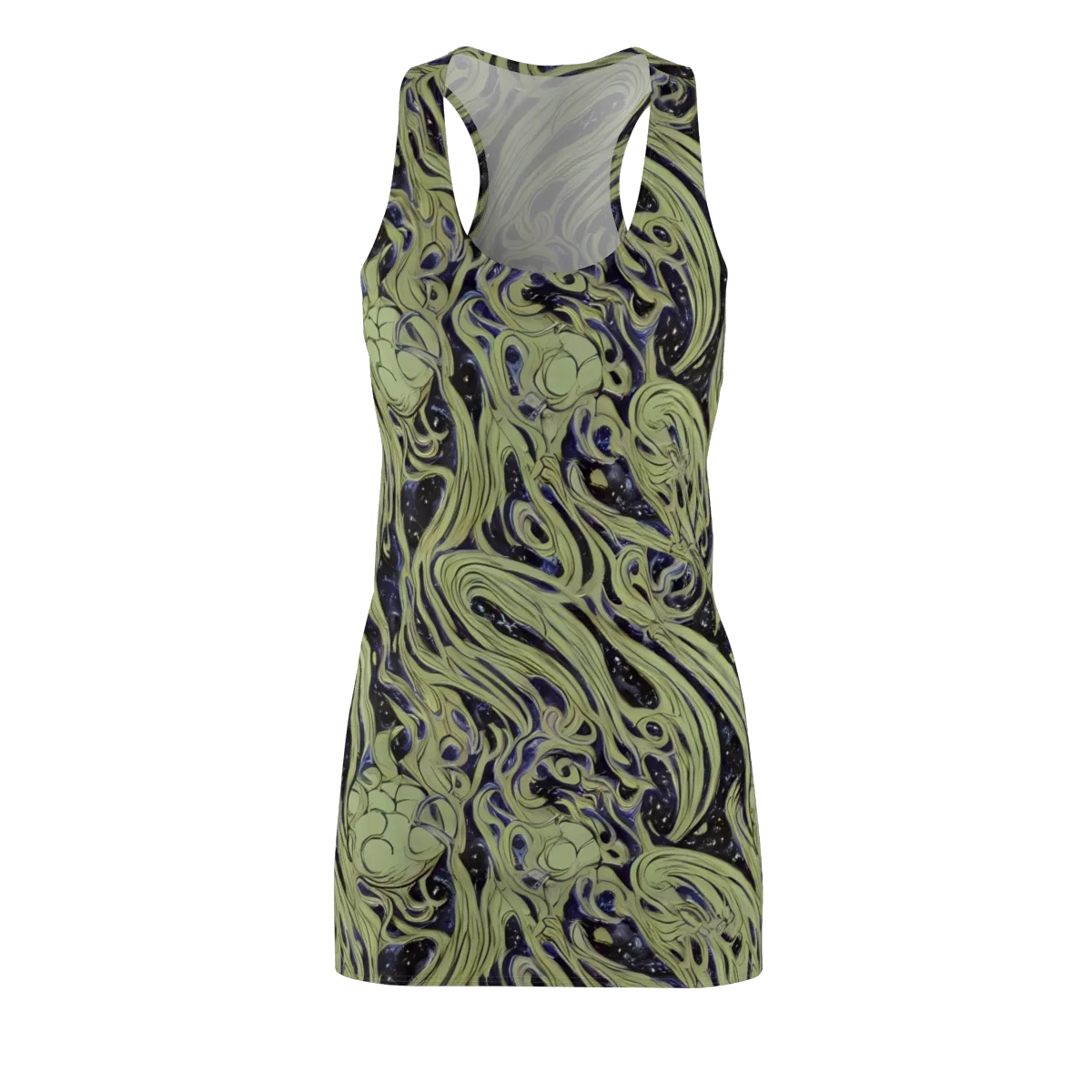 Indigo Swirl on Racerback Dress — Front