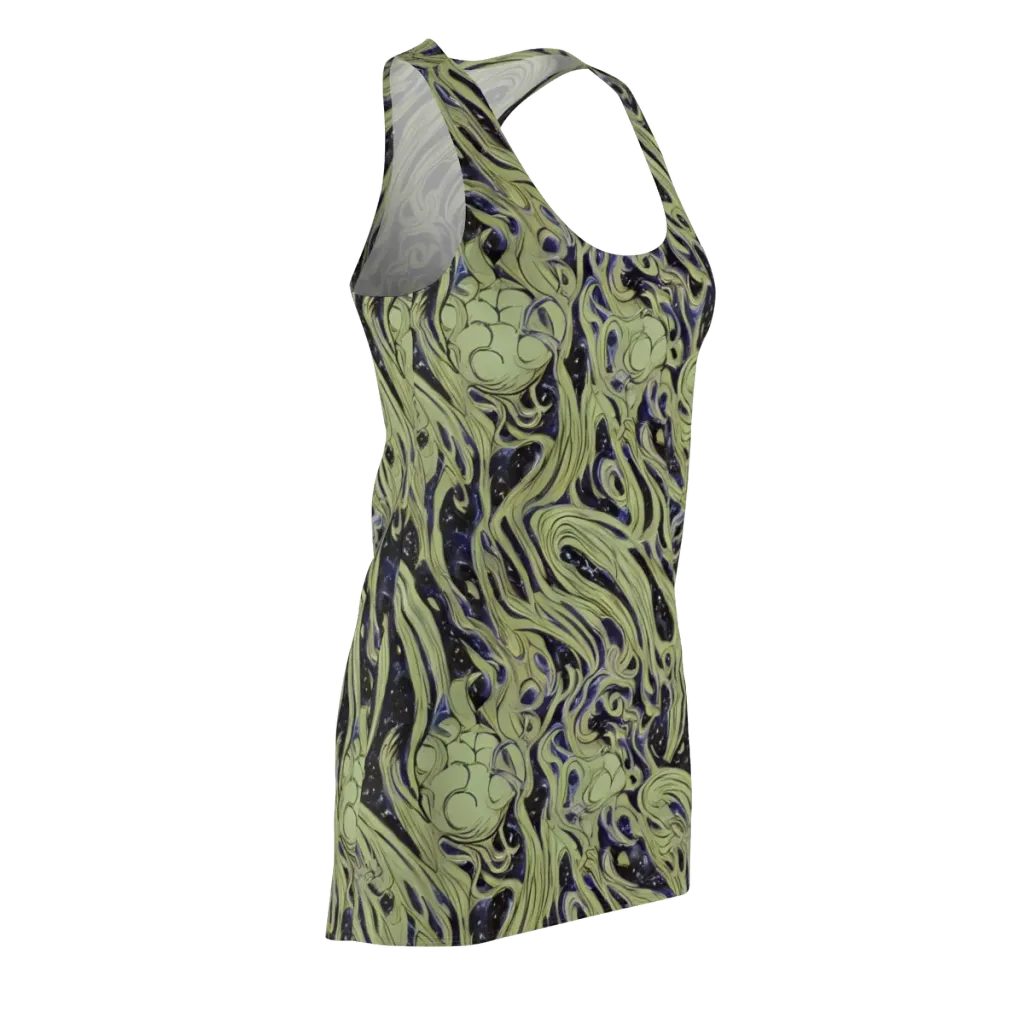 Indigo Swirl on Racerback Dress — Front Side