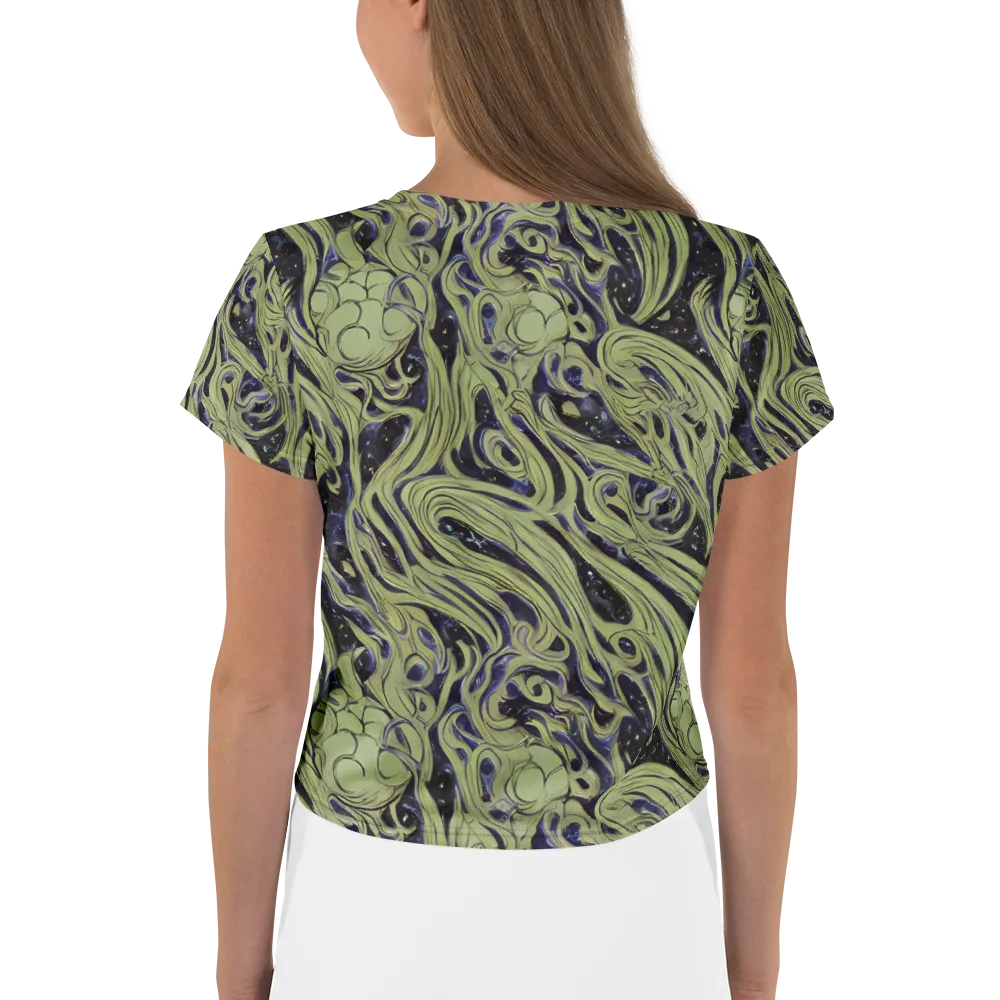 Indigo Swirl on Crop Tee — Back