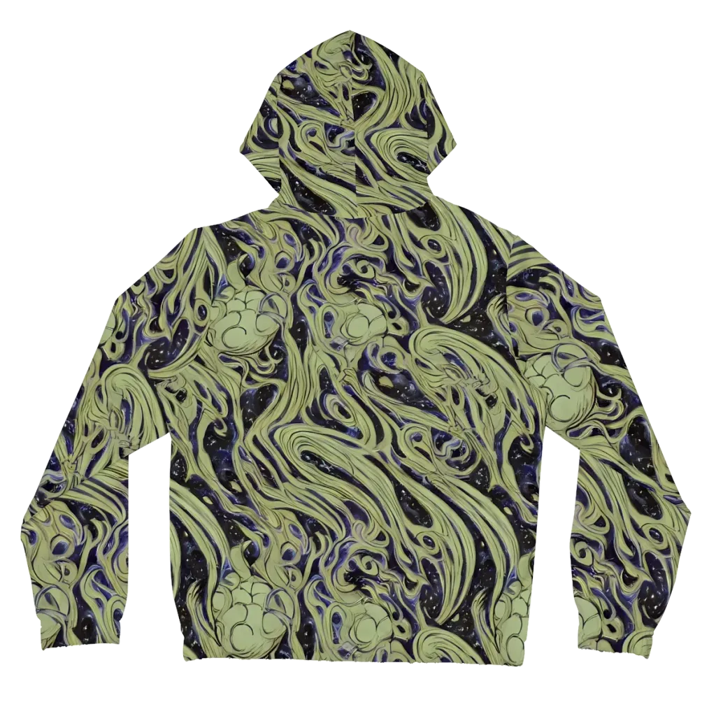Indigo Swirl on Women's Full-Zip Hoodie — Back