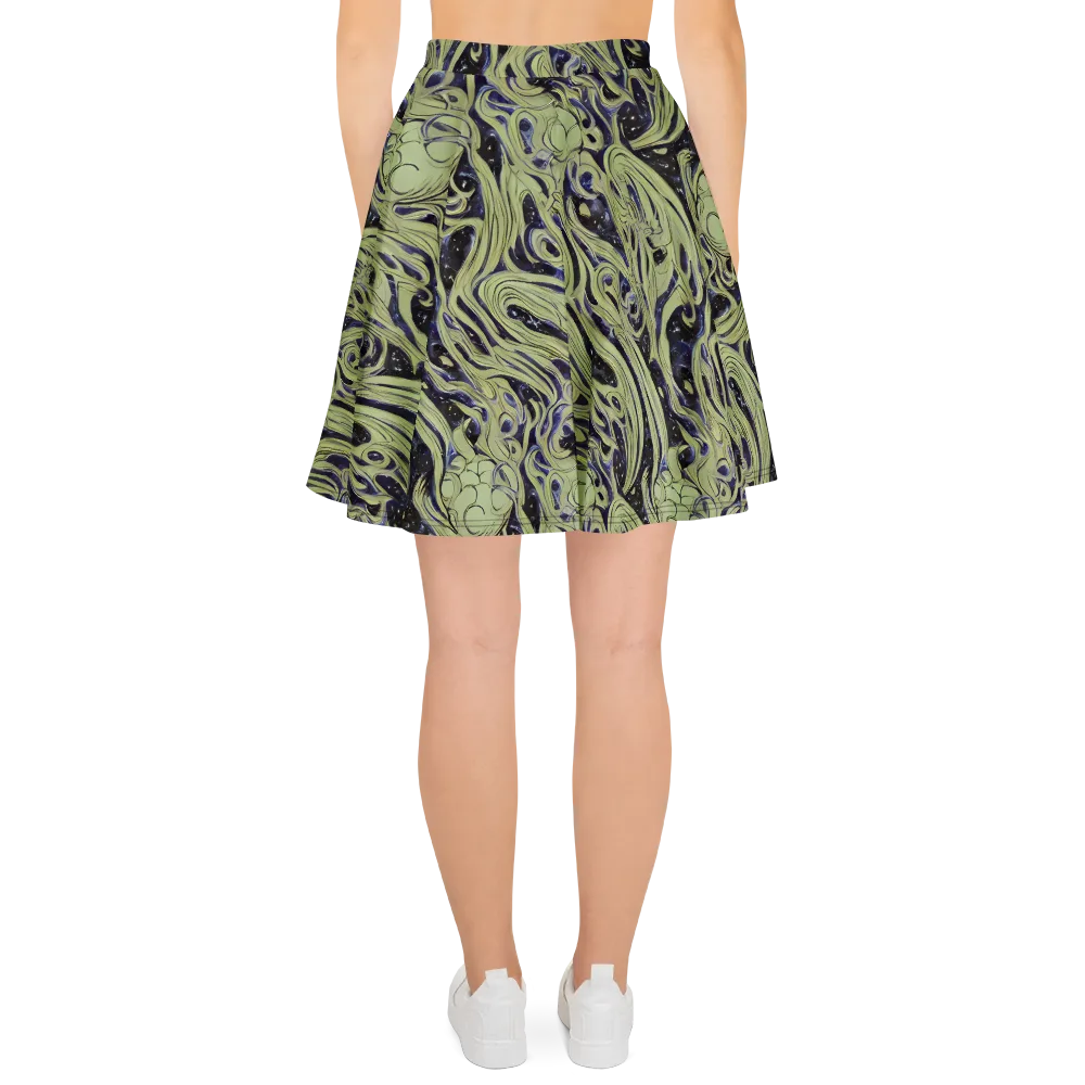 Indigo Swirl on Skater Skirt — Back