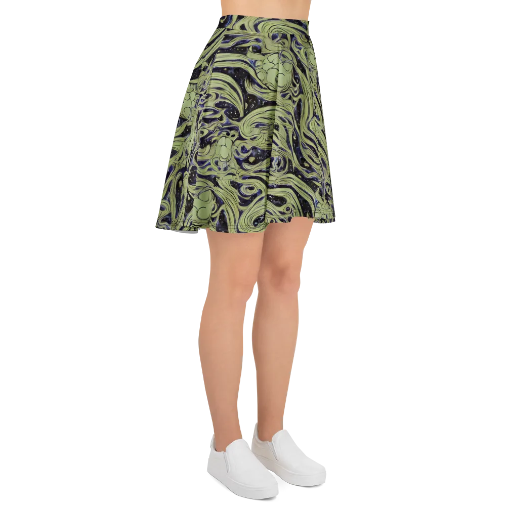 Indigo Swirl on Skater Skirt — Right