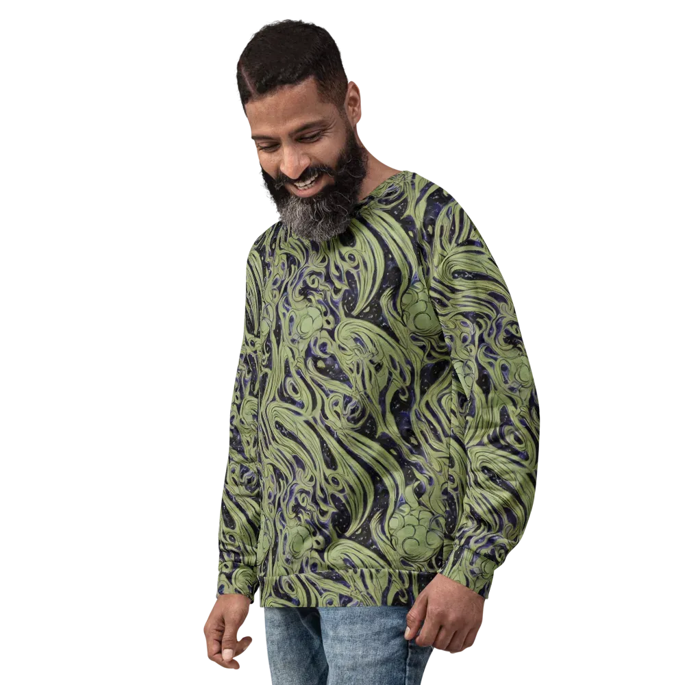 Indigo Swirl on Sweatshirt — Left Front
