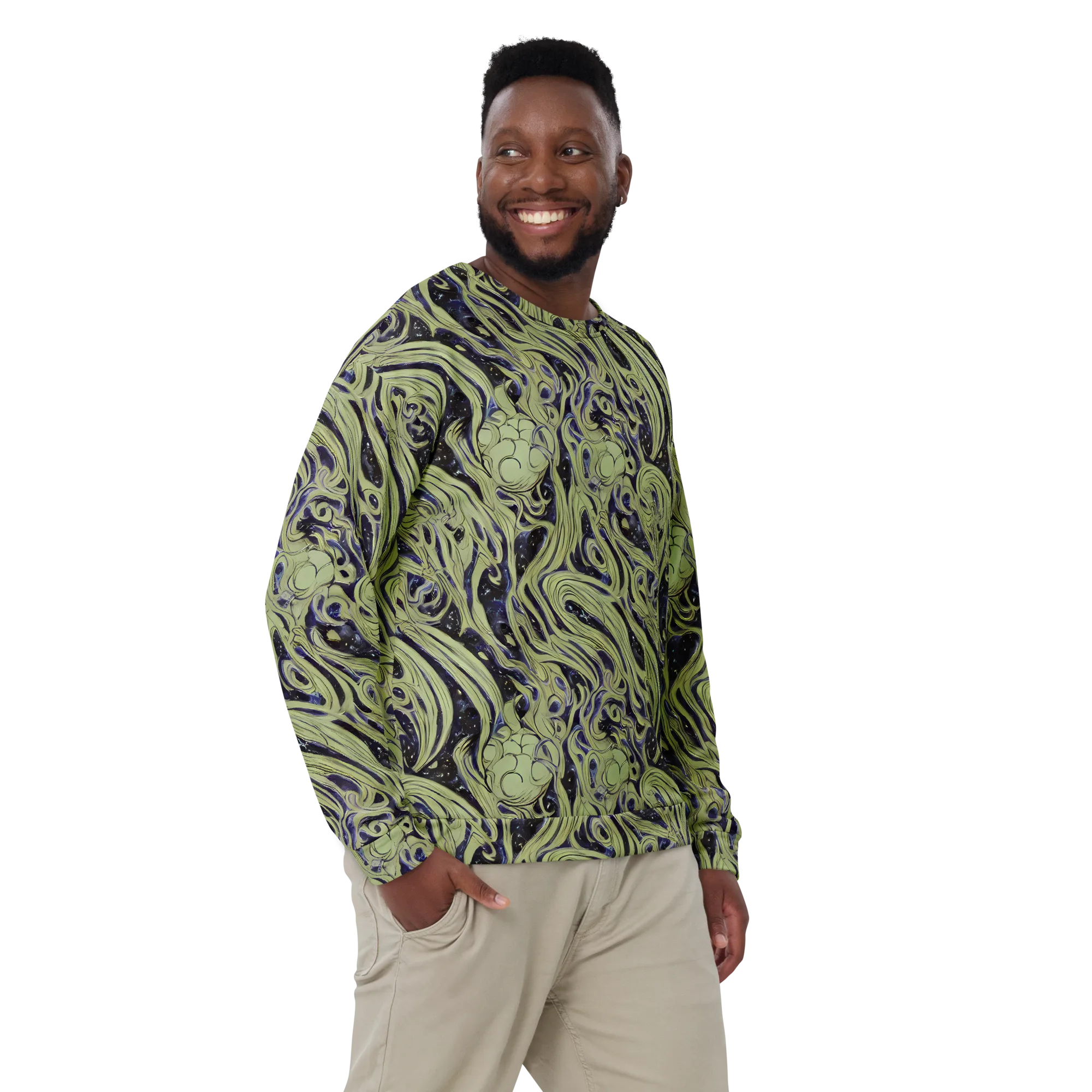 Indigo Swirl on Sweatshirt — Front