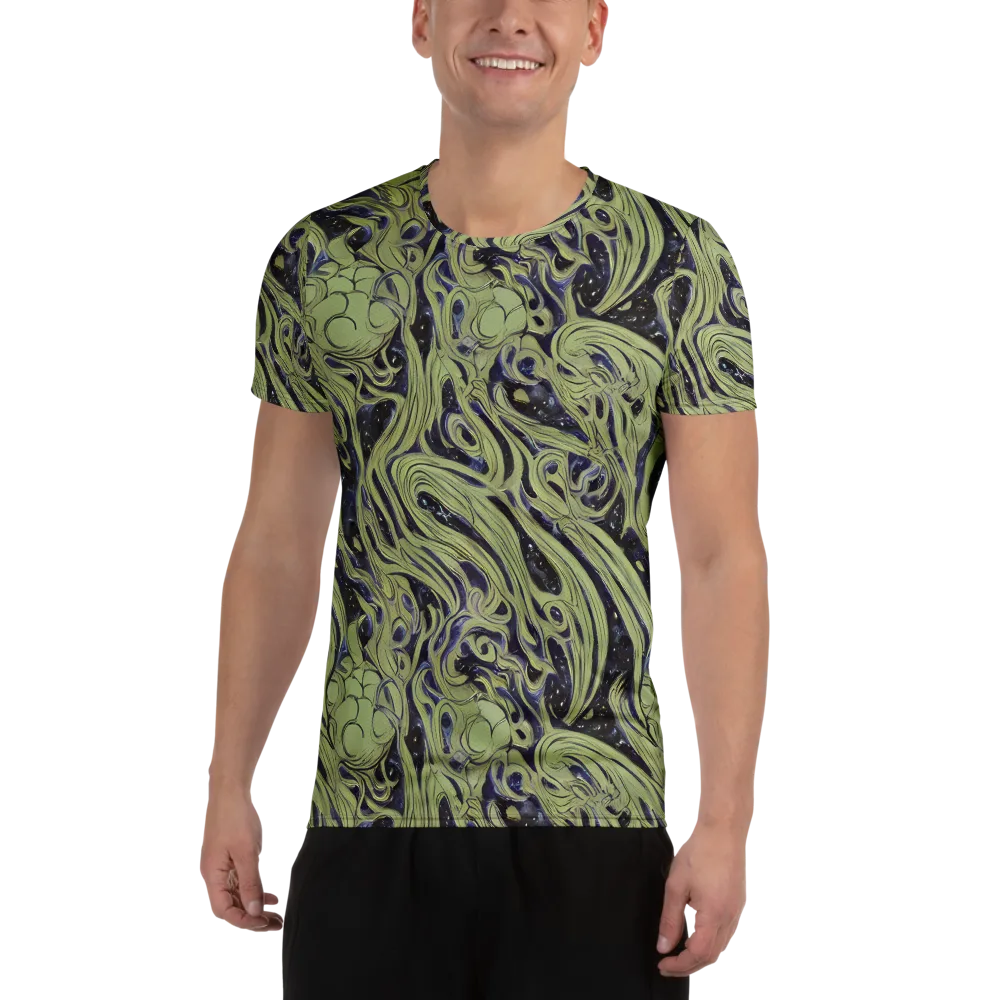 Indigo Swirl on Men's Athletic T-Shirt — Front