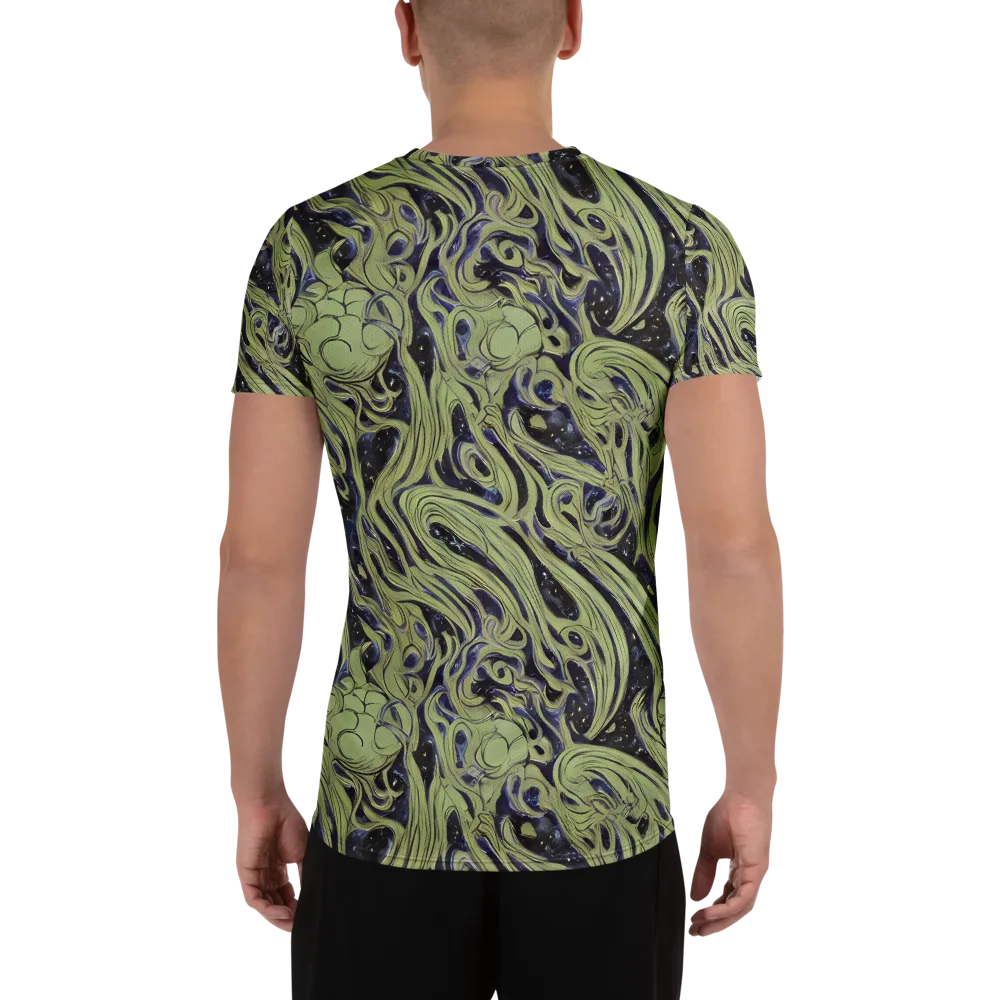 Indigo Swirl on Men's Athletic T-Shirt — Back