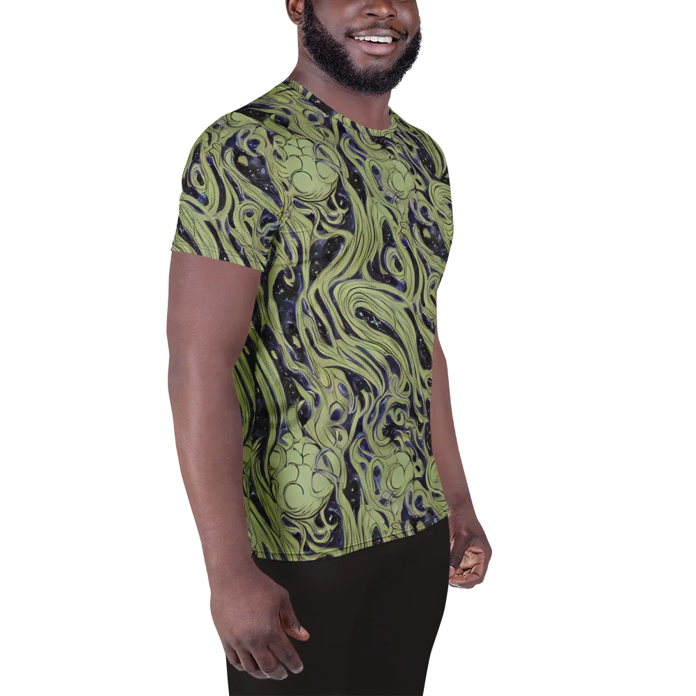 Indigo Swirl on Men's Athletic T-Shirt — Right