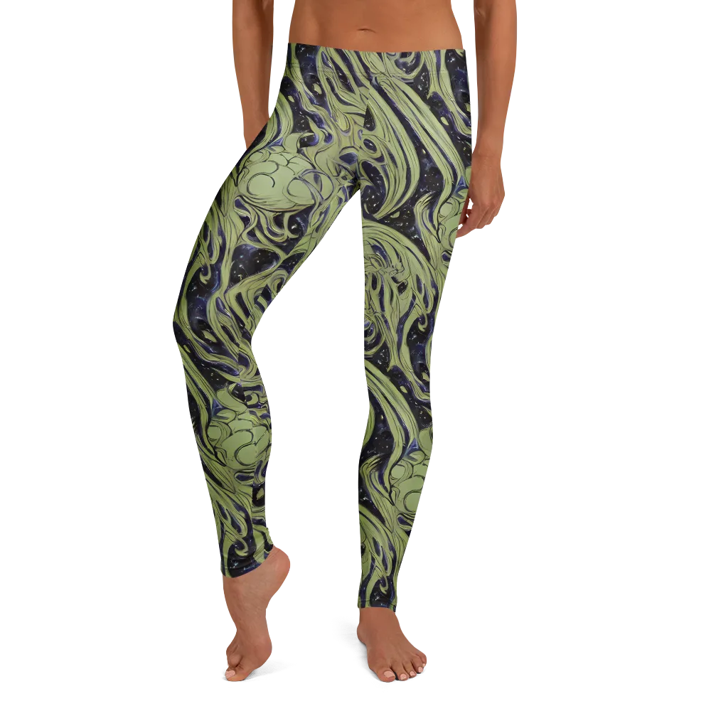 Indigo Swirl on Leggings — Front
