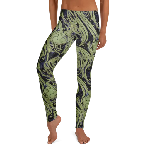 Indigo Swirl on a Leggings