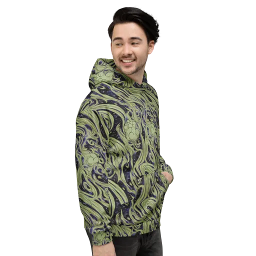 Indigo Swirl on a Hoodie
