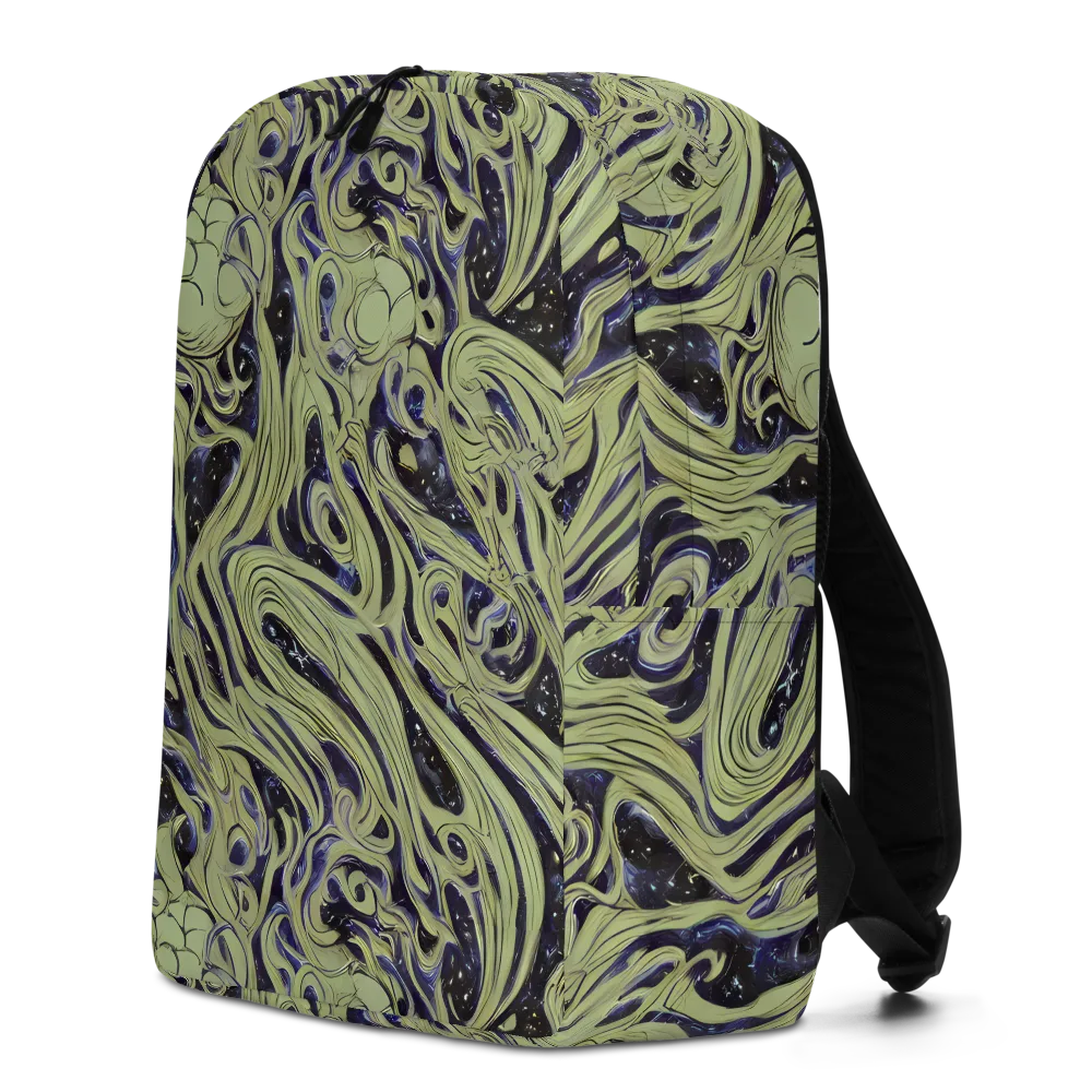 Indigo Swirl on Minimalist Backpack — Left