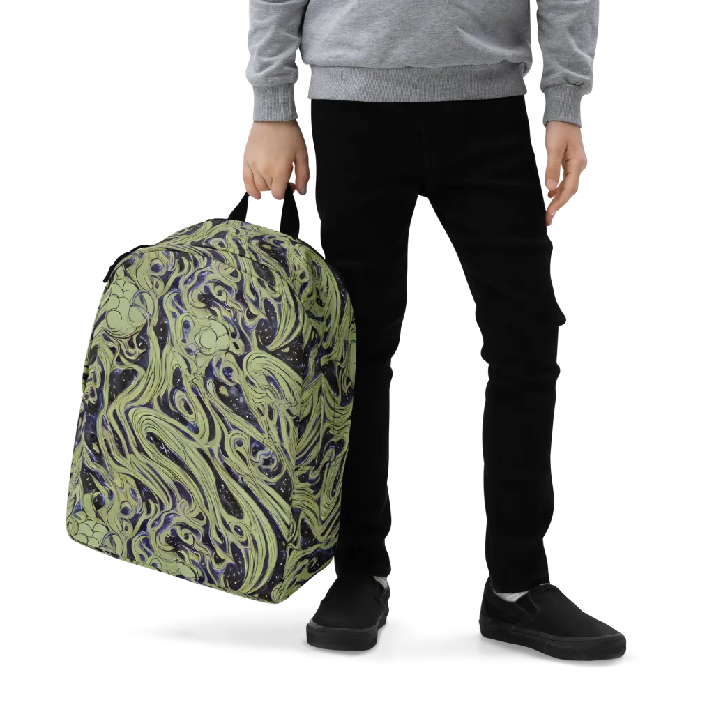 Indigo Swirl on Minimalist Backpack — Zoomed-in