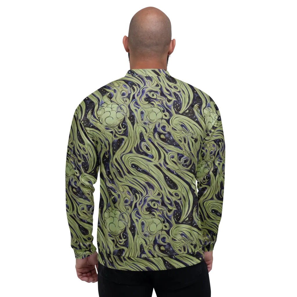 Indigo Swirl on Bomber Jacket — Back