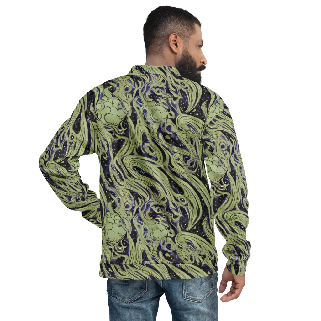 Indigo Swirl on Bomber Jacket — Back