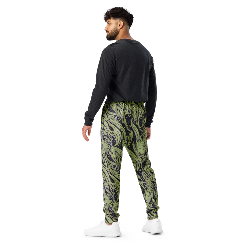 Indigo Swirl on Men's Joggers — Back