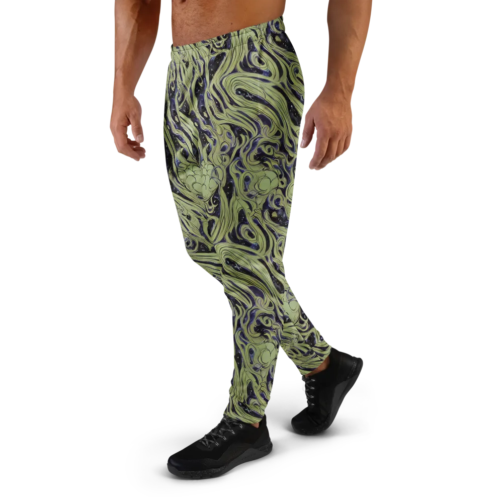 Indigo Swirl on Men's Joggers — Left