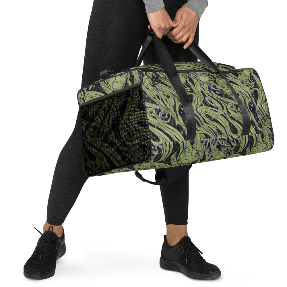 Indigo Swirl on Duffle Bag — Right Front