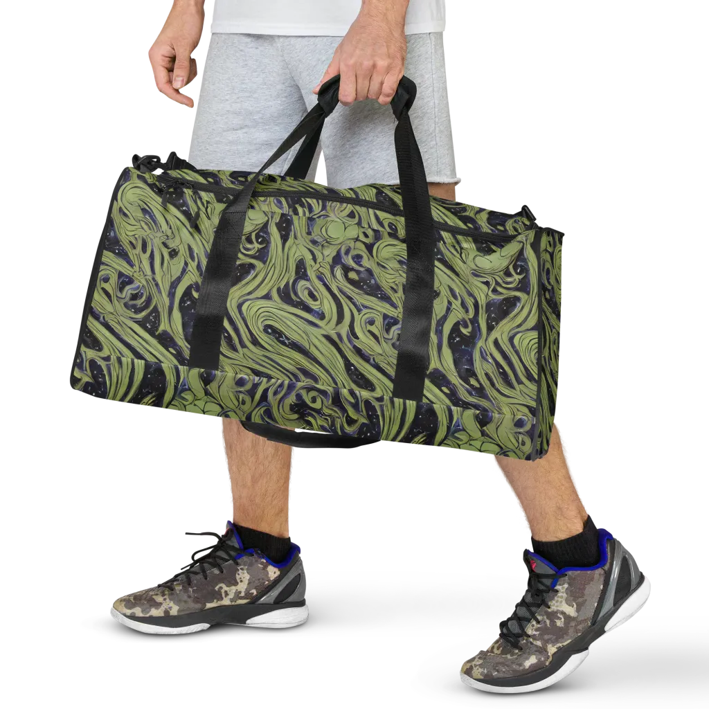 Indigo Swirl on Duffle Bag — Front