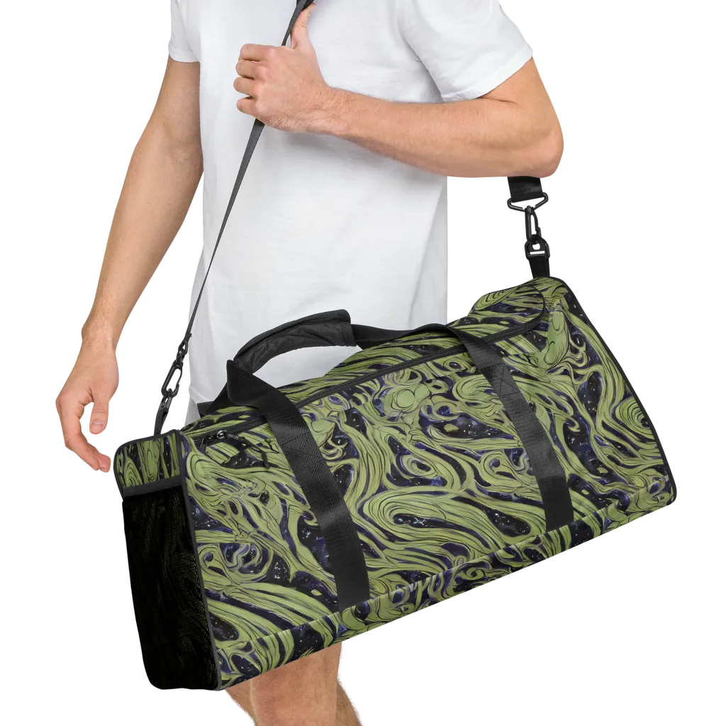 Indigo Swirl on Duffle Bag — Right Front