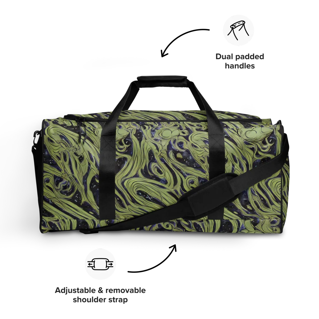 Indigo Swirl on Duffle Bag — Front