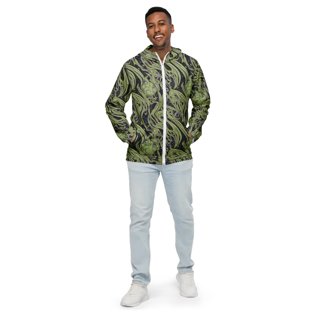 Indigo Swirl on Men's Windbreaker — Front