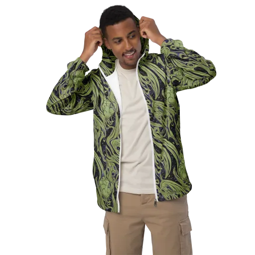 Indigo Swirl on a Men's Windbreaker