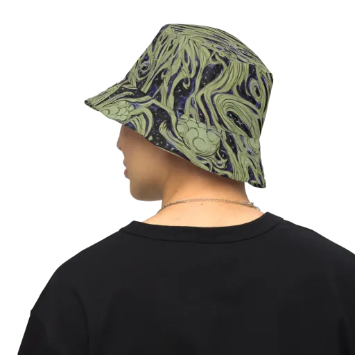 Indigo Swirl on a Reversible Bucket Hat