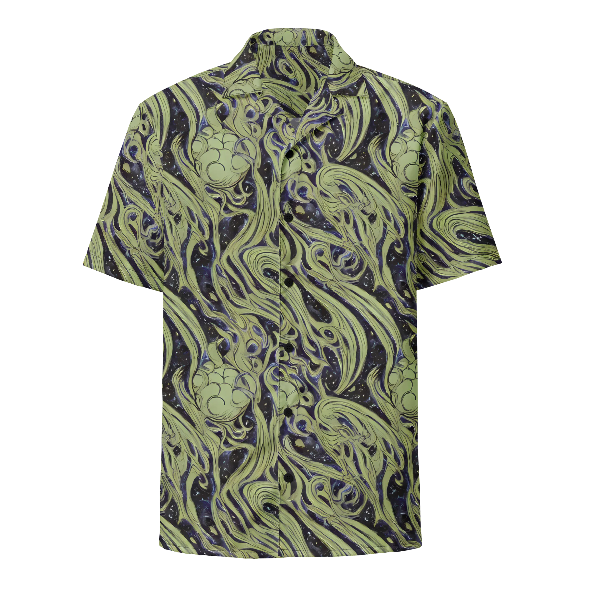 Indigo Swirl on Button Shirt — Front
