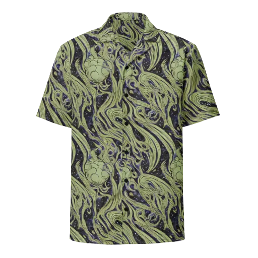Indigo Swirl on a Button Shirt