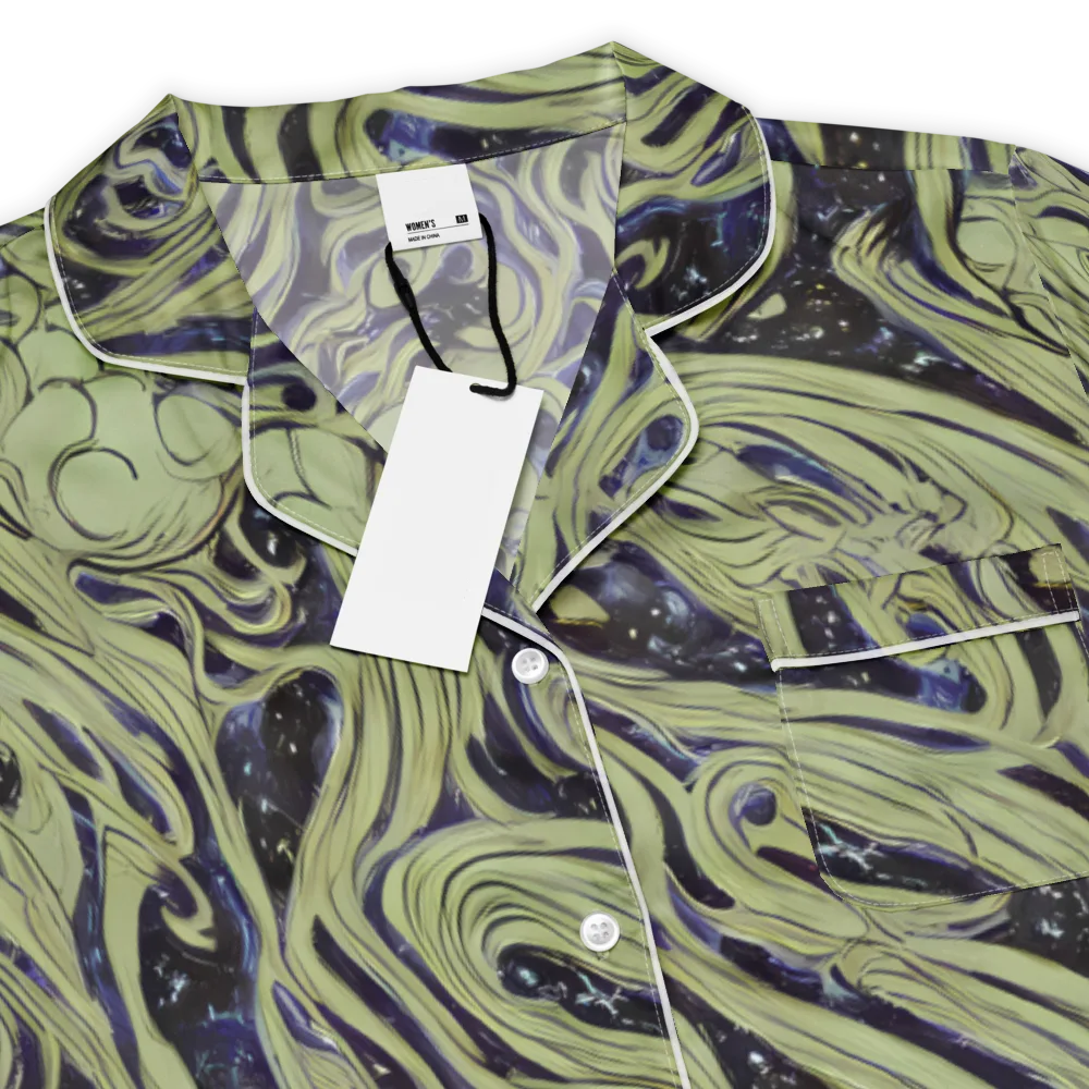Indigo Swirl on Women's Short Sleeve Pajama Top — Product details