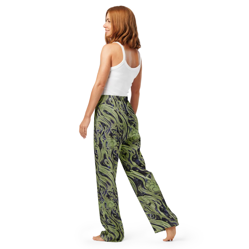 Indigo Swirl on Women's Pajama Pants — Back