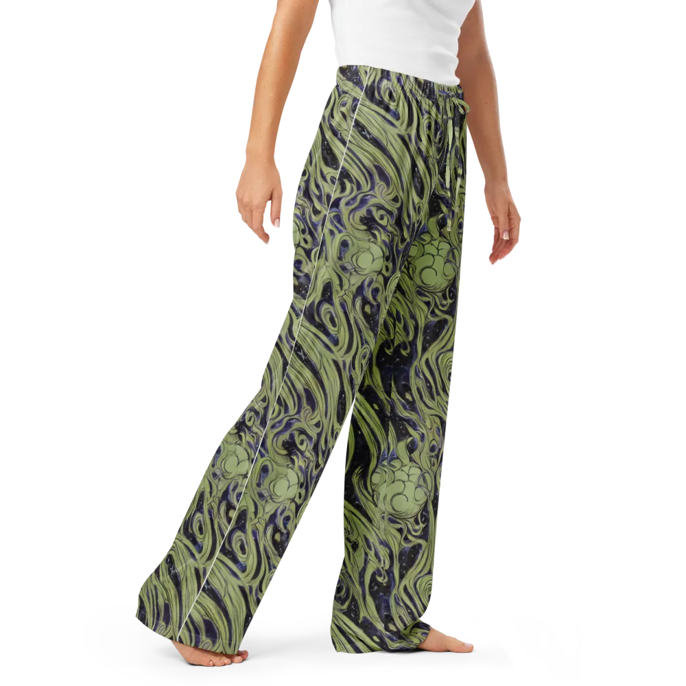 Indigo Swirl on Women's Pajama Pants — Right Front