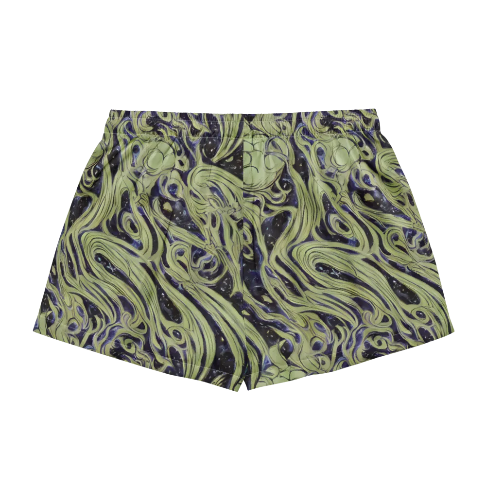 Indigo Swirl on Women's Pajama Shorts — Back