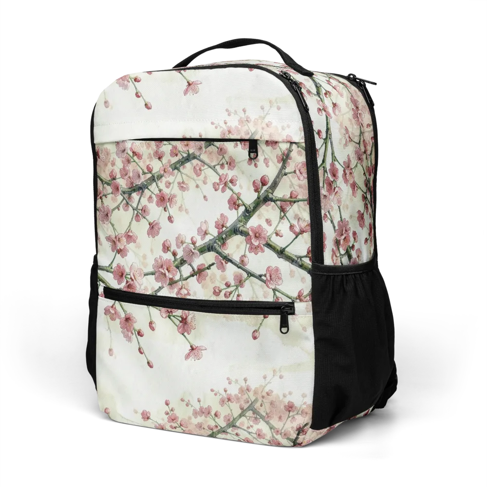 Cherry Blossom Canopy on Utility Backpack — Left Front