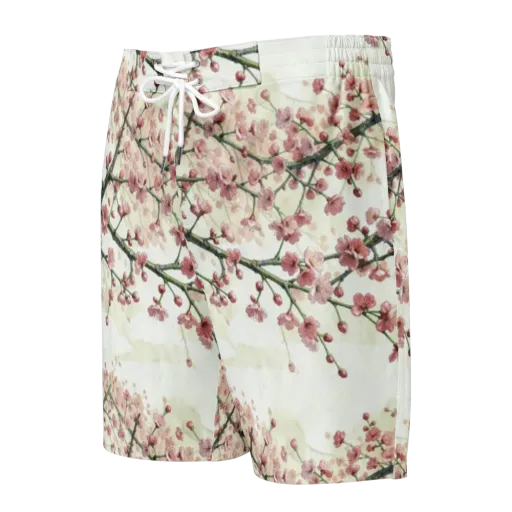 Cherry Blossom Canopy on a Men's Board Shorts