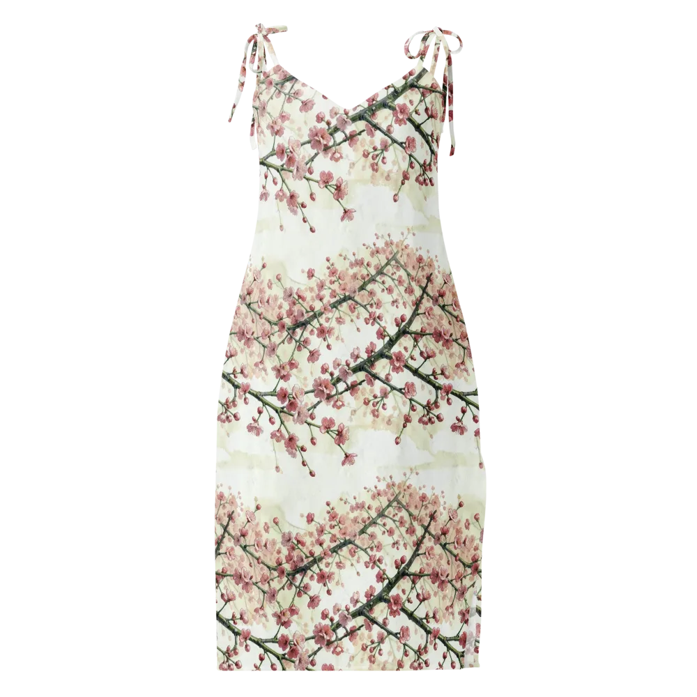 Cherry Blossom Canopy on Slip Dress — Front