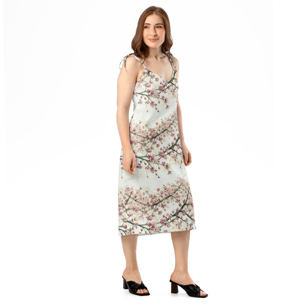 Cherry Blossom Canopy on Slip Dress — Right Front