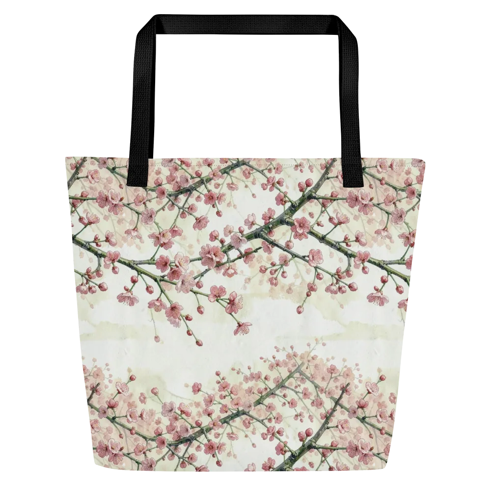 Cherry Blossom Canopy on Large Tote Bag W/ Pocket — Front