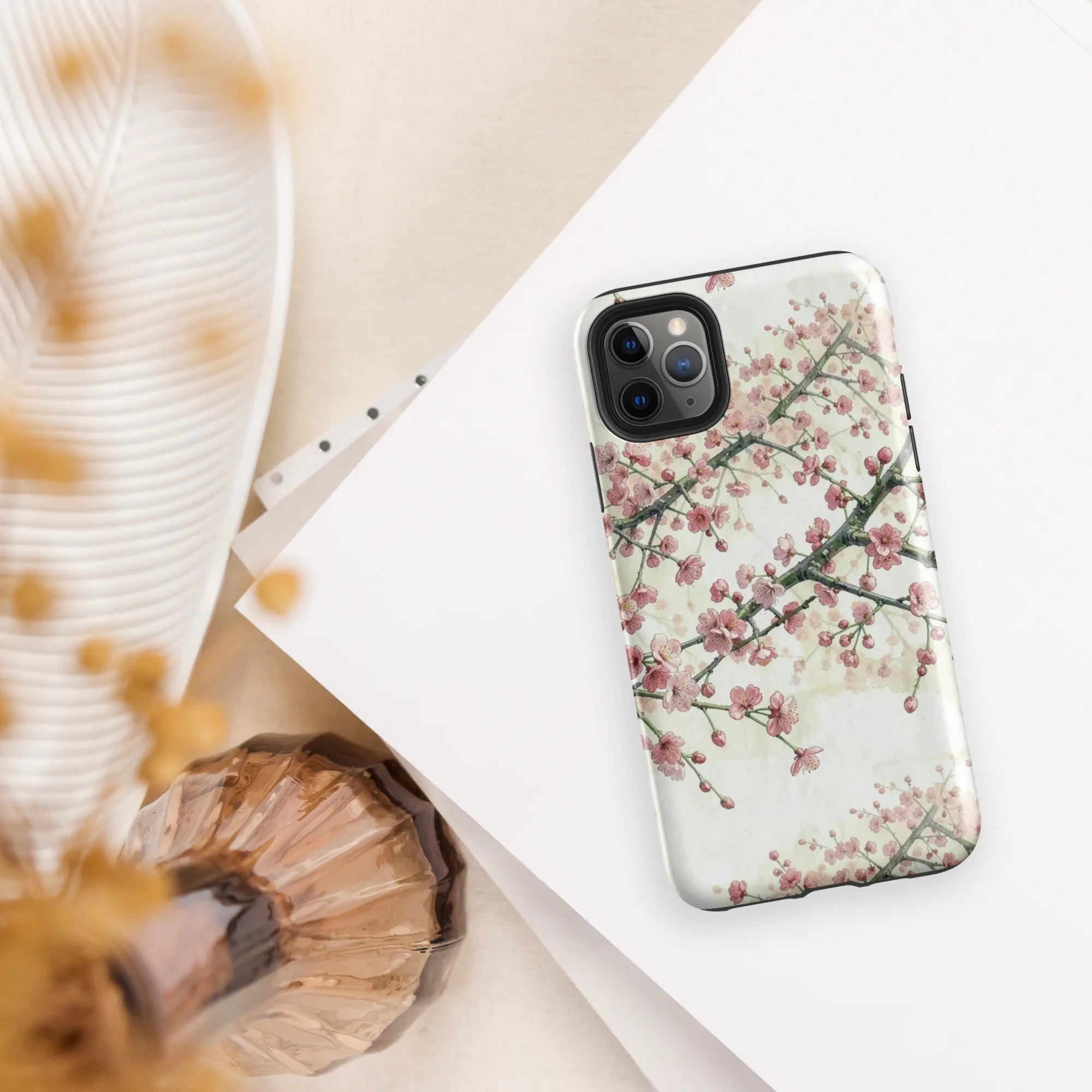 Cherry Blossom Canopy on Tough Case for iPhone® — Front