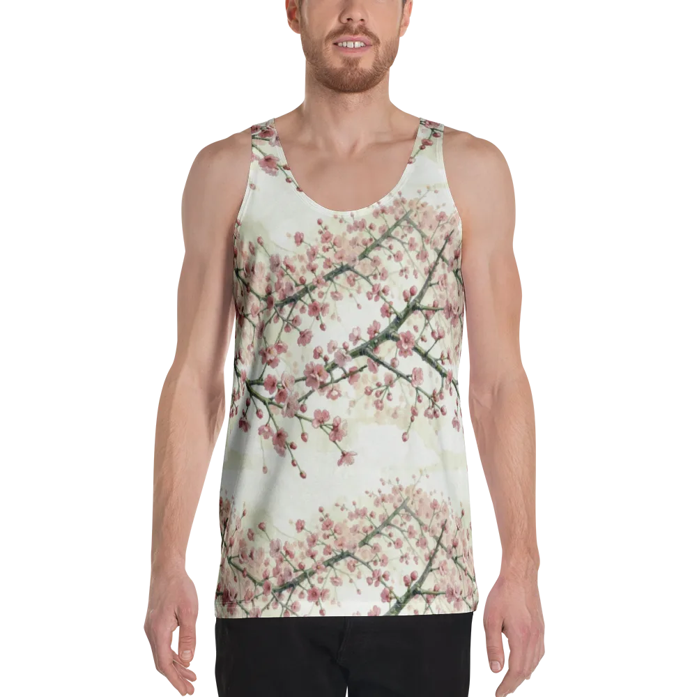 Cherry Blossom Canopy on Men's Tank Top — Front