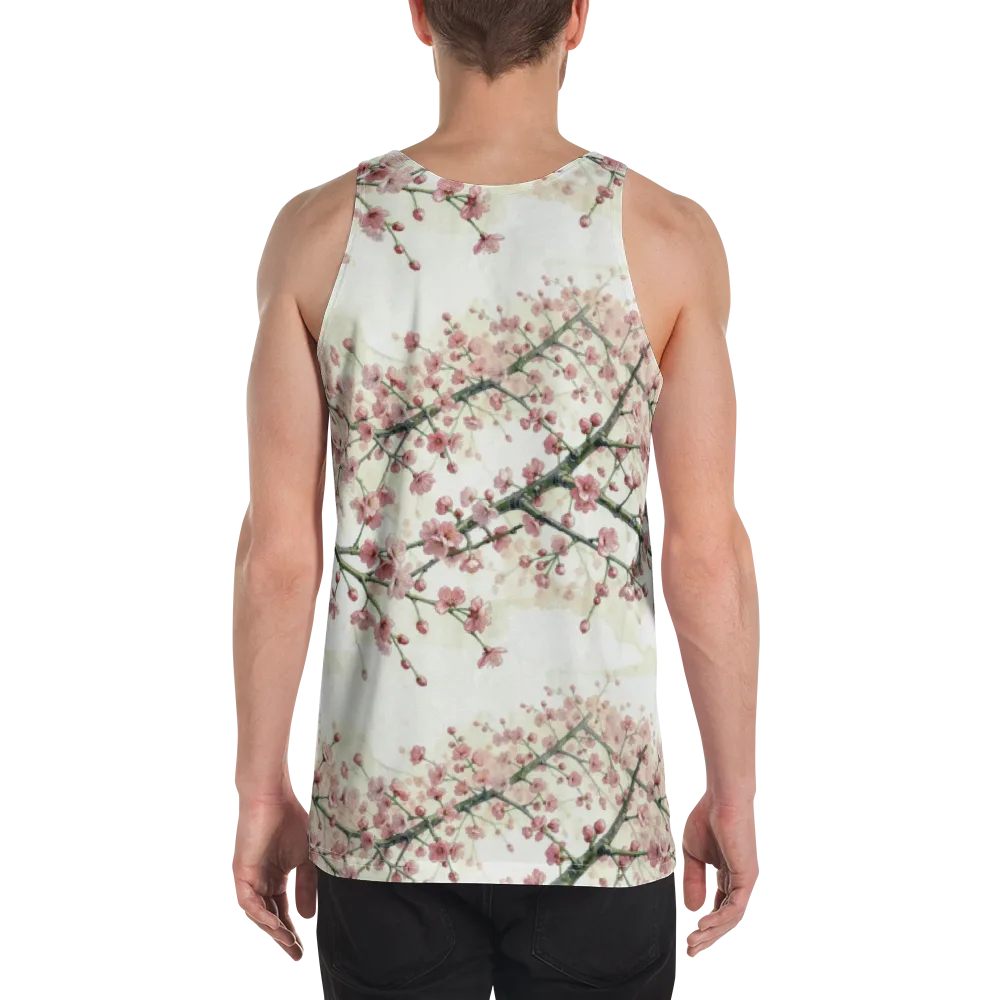 Cherry Blossom Canopy on Men's Tank Top — Back