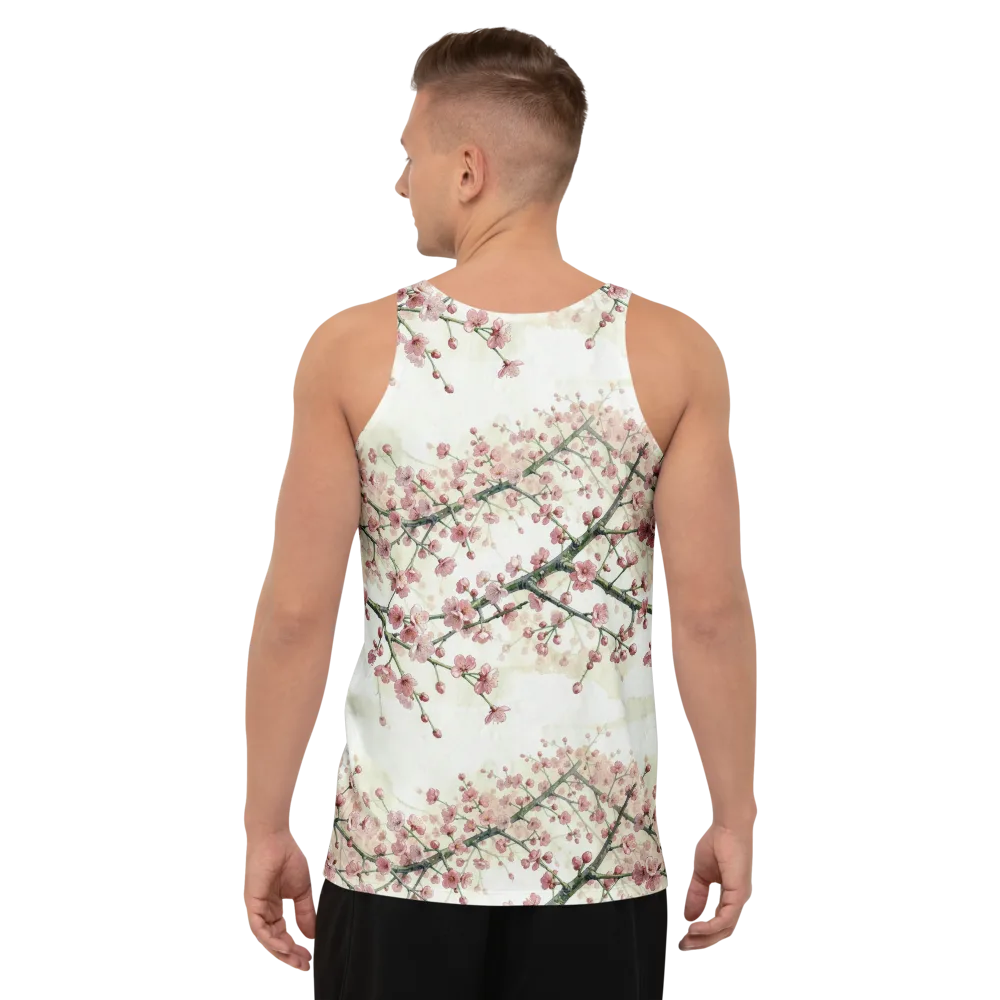 Cherry Blossom Canopy on Men's Tank Top — Back