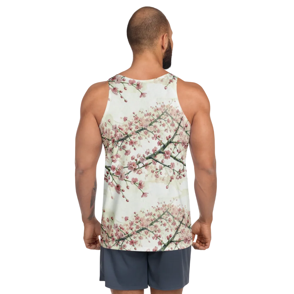 Cherry Blossom Canopy on Men's Tank Top — Back