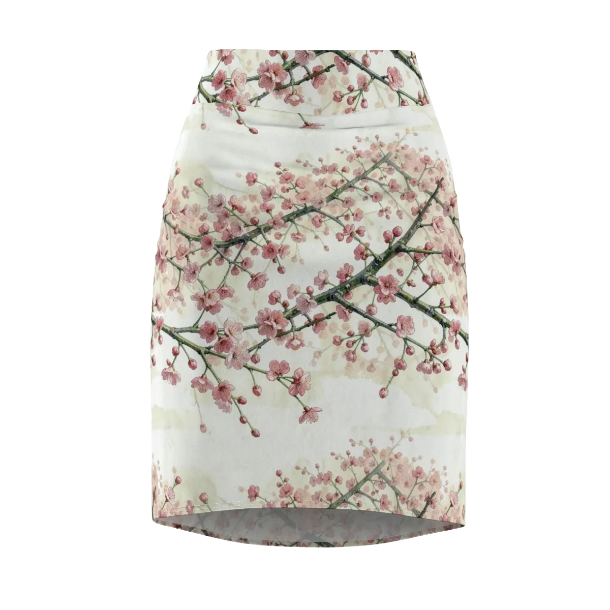 Cherry Blossom Canopy on Pencil Skirt — Front