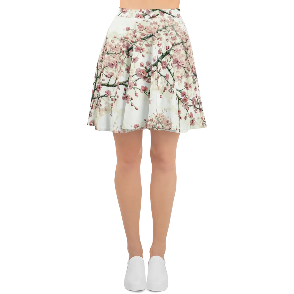 Cherry Blossom Canopy on Skater Skirt — Front